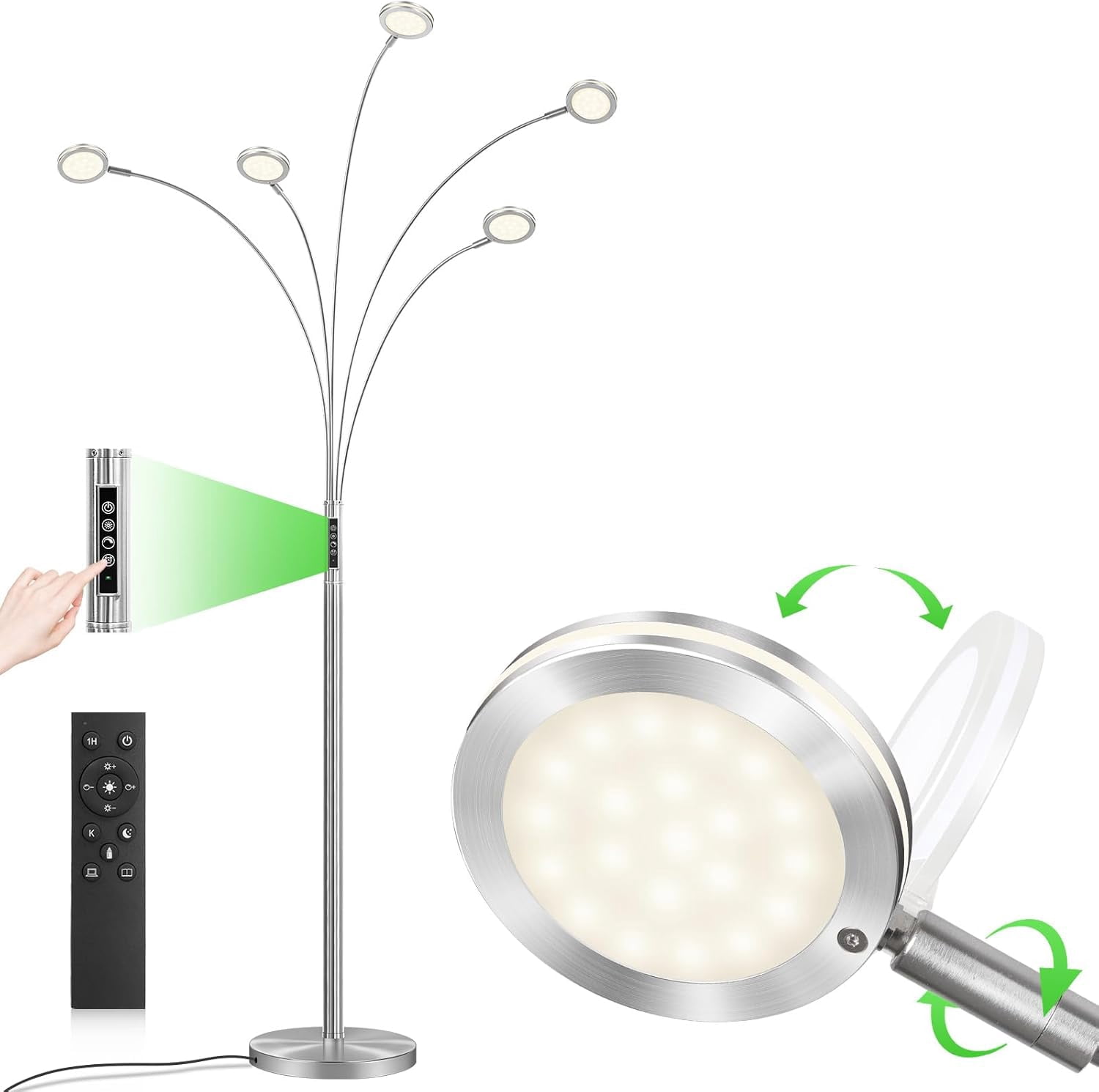 Nordic Hygge 2250LM Dimmable Floor Lamp with Timer Adjustable Colors Brightness and Remote