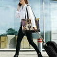 thumbnail image 5 of FORMRS Canvas Laptop Tote Bag for Women with 15.6" Computer Compartments Shoulder Handbag, Beige Flowers, 5 of 7