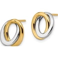 thumbnail image 2 of 14k Two-tone Polished Love Knot Earrings (11.75x11), 2 of 5