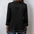 thumbnail image 6 of Womens Long Sleeve Ruffle Button Front Cardigan Jacket Lightweight Open Front Layered Top Structured Collar Casual Outerwear Fall Jackets for Women, 6 of 7