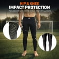 thumbnail image 5 of ONEKEEPER Goalkeeper Padded Leggings, Goalkeeper Pants, 6 mm EVA Hip Knee Protection Compression Gear for Youth Adult Keepers, 5 of 9