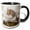Black/White, variant on 3drose, Western Grey Squirrel, Sciurus Griseus, Perched on a Snowy Tump, 15oz Mug