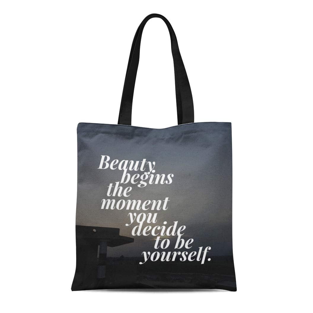 LADDKE Canvas Tote Bag Best Inspirational and Motivational Sayings