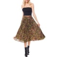 thumbnail image 6 of MixMatchy Women's Summer Floral Print Elastic High Waist Flared Long Skirt, 6 of 6