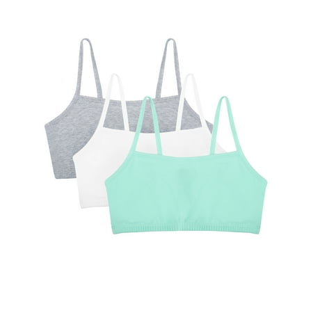 Fruit of the Loom Women s Spaghetti Strap Cotton Sports Bra  3-Pack  Style-9036