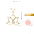 thumbnail image 3 of ANGARA Lab Grown Diamond Lotus Flower Pendant for Women in 14K Yellow Gold (Size-5.1mm| Color-F-G| Clarity-VS) | April Birthstone, Anniversary, Jewelry Gift for Women | Lab-Grown Diamond Necklace, 3 of 7