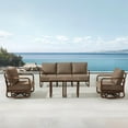 thumbnail image 2 of MBY 5-Seat Aluminum Patio Furniture Set with 2 Swivel Rocking Chairs and 2 Coffee Tables, Weather-Resistant for Garden, Pool or Balcony-White, 2 of 10