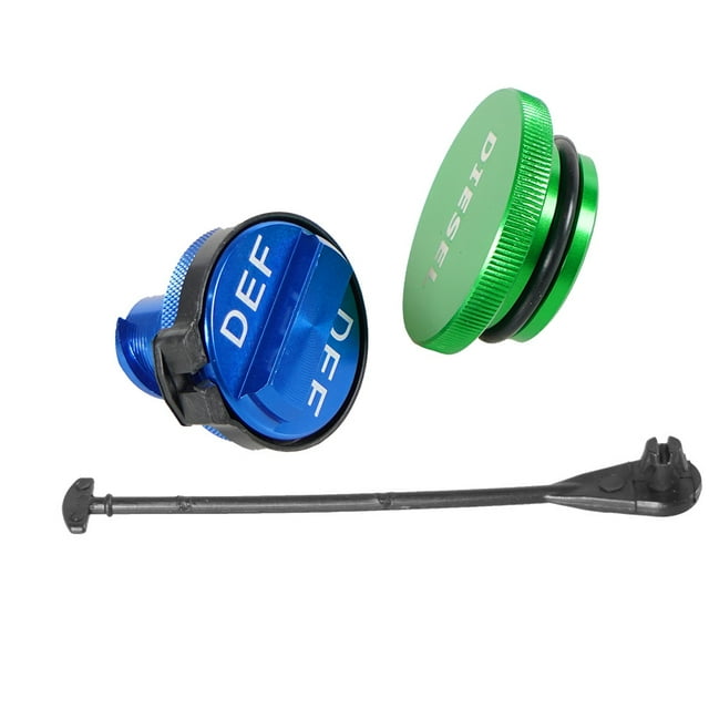 Modification de Voiture Appropriée pour les Accessoires 13-18 Couverture Diesel Esquiver le Couvercle du Réservoir de Carburant DEF Couvercle en Alliage d'Aluminium