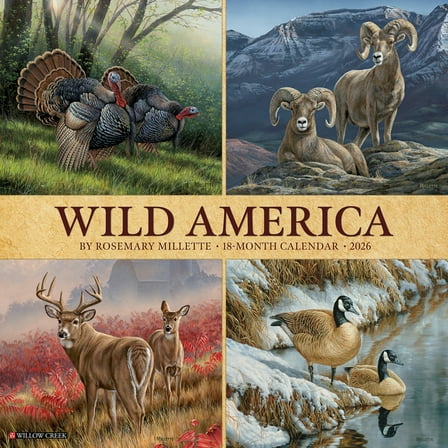 Wild America 2026 Wall Calendar, (Paperback)