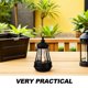 thumbnail image 3 of unbranded Farol Solar De Jardín Negro Colgante Decorativa Para, 3 of 8