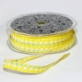 thumbnail image 2 of The Ribbon People Yellow and Blue Woven Edge Checkered Wired Craft Ribbon 0.375" x 132 Yards, 2 of 2