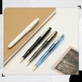 thumbnail image 4 of Uxcell Fountain Pen Medium Nib, Fountain Pen Barrel Handcrafted Pen for Professional Office Journaling Gifts, Transparent White, 4 of 6