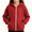 Red, variant on CYRBOKO Girls Corduroy Jackets, Fall Full Zip Hooded Long Sleeve Outerwear for Girls Pink Size 5-15 T