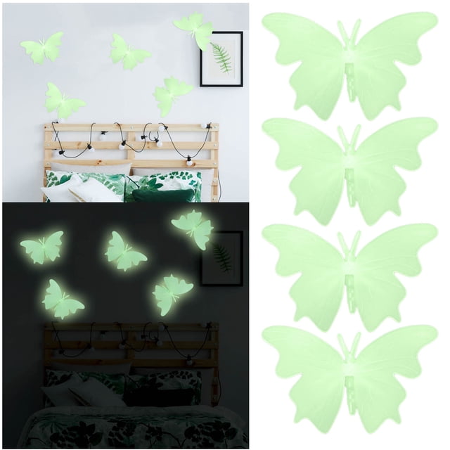 Wall Decor Luminous Butterfly Patch Fluorescent Children's Student Bedroom Wall Decoration Luminous Luminous Butterfly Wall Sticker