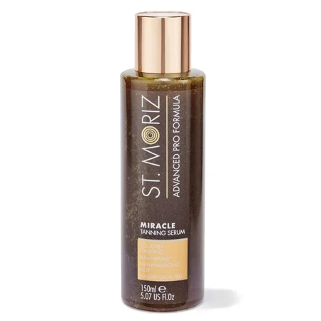 St Moriz Advanced Miracle Gradual Tanning Serum in Light - 150ml | Anti-Aging Fake Tan Serum with Hyaluronic Acid, Skin Firming & Collagen Boosting