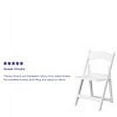 thumbnail image 6 of BizChair 4 Pack 1000 lb. Capacity White Resin Folding Chair with Slatted Seat, 6 of 15