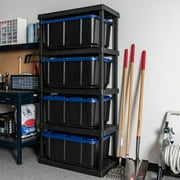 IRIS 27 Gal. Plastic Storage Bins with Lids, Latching Totes, Heavy Duty Containers 4Pk
