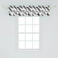 thumbnail image 2 of Ambesonne Boho Window Valance, Retro Feathers Hippie Fashion, 54" X 12", Charcoal Grey and White, 2 of 3