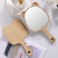 thumbnail image 4 of YAOMOBB Small Mirror Creative Makeup Mirror Compact Wooden Handle Design, 4 of 6