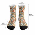 thumbnail image 3 of Thanksgiving Crew Socks For Men Women Adult Mid Calf Casual Athletic Socks With Pumpkin Floral Print Soft Everyday Socks, 3 of 5