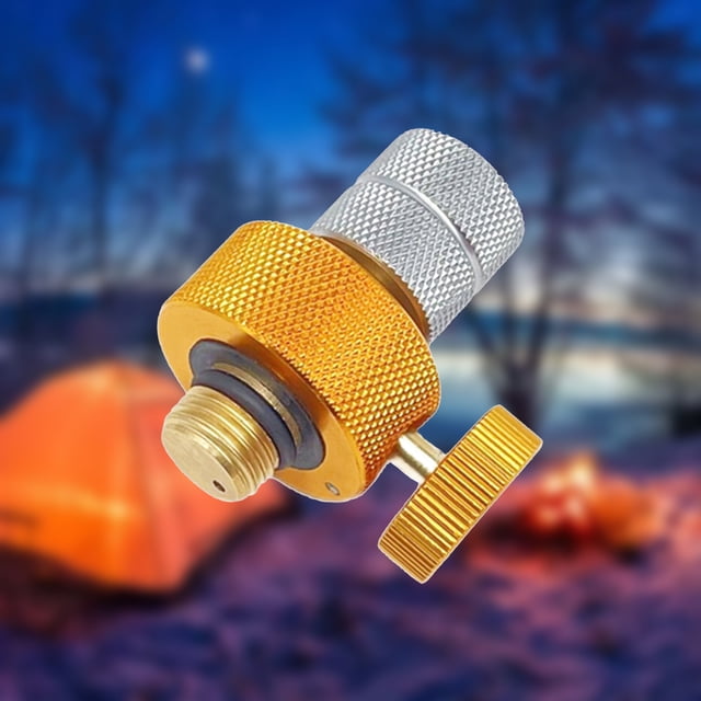 Acoplador de tanque de cartucho de Gas, adaptador de recipiente de válvula de Gas de cobre para acampar al aire libre Likrtyny Para estrenar
