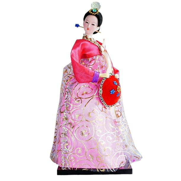Figuras de geisha, hanbok, muñecas geisha, figuras de dama, figuras coleccionables de geishas Rosa