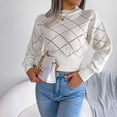 thumbnail image 6 of ShomPort Women's Crop Sweater Fall Casual Long Sleeve Ribbed Knit Pullover Sweater Jumper, 6 of 8