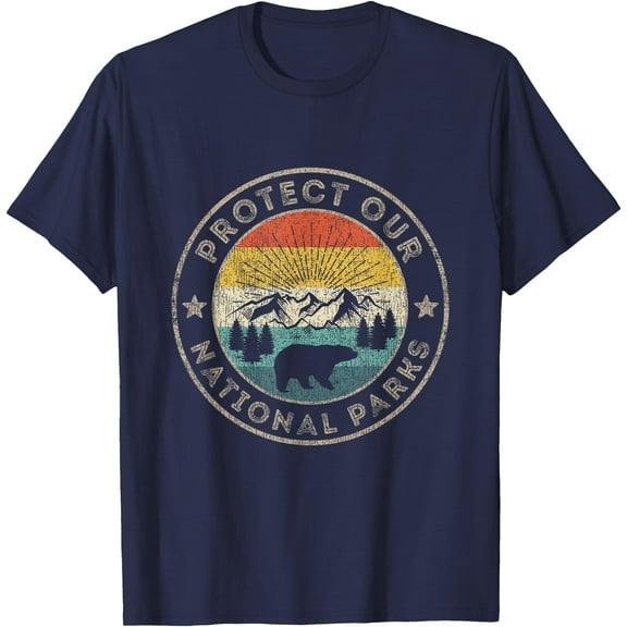 Protect Our National Parks Retro Hiking Unisex T-Shirt for Men Women Kids Toddler