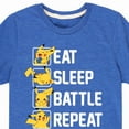 thumbnail image 3 of Pokémon - Eat Sleep Battle Repeat - Youth Short Sleeve Graphic T- Shirt, 3 of 5