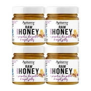 Apiterra - Raw Honey with Royal Jelly, Propolis and Bee Pollen, 8 Ounce, 4 pack