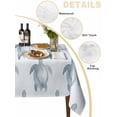 thumbnail image 2 of Sea Turtle Coastal Table Cloth, Waterproof Tablecloth for Rectangle Tables, Watercolor Beach Ocean Nautical Reusable Washable Fabric Table Cover for Restaurant Kitchen Dining Tables 52"x70", 2 of 9