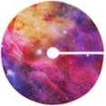 thumbnail image 1 of RYLABLUE Galaxy Xmas Christmas Tree Jupe Stand Mat pour Fête de Vacances Décoration Intérieure Extérieure 36 Pouces, 1 of 5