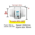 thumbnail image 2 of 4'' 5'' 6" Inline Duct Fan Ventilation Exhaust Blower Fans Quiet for Ducting ,High Performance, 2 of 7