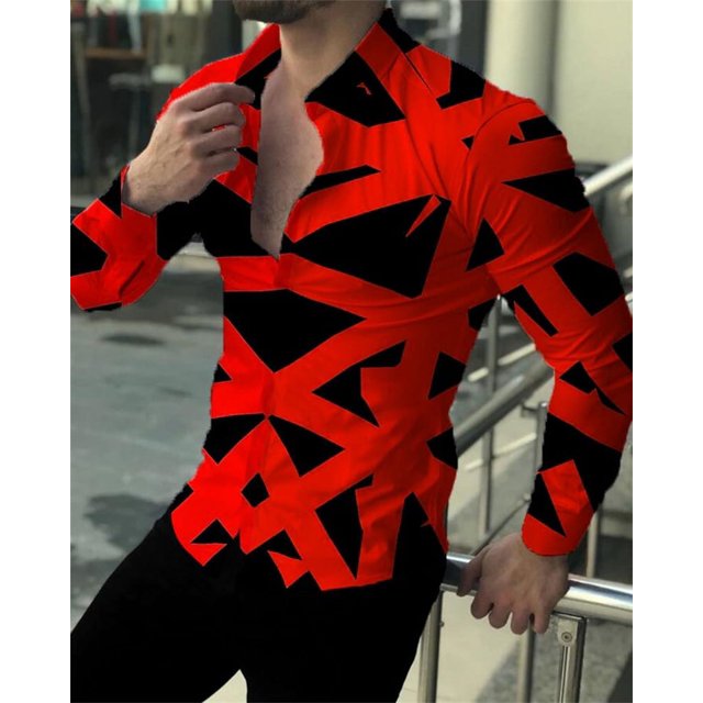 Camisas casuales de lujo para fiestas y reuniones de hombres Camisas sociales con solapa y botones Camisas casuales con estampado a cuadros de manga larga en color morado