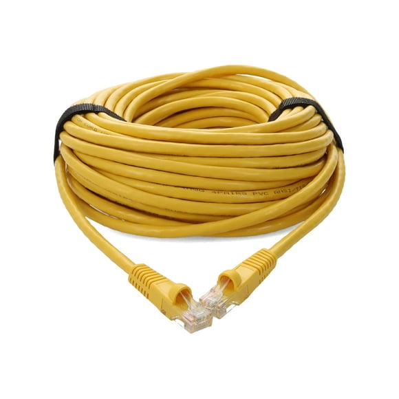 AddOn - Patch cable - RJ-45 (M) to RJ-45 (M) - 22 ft - UTP - CAT 6a - snagless - yellow - RJ-45 (M) to RJ-45 (M) - 22 ft - UTP - CAT 6a - snagless - Jaune