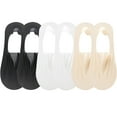thumbnail image 2 of Miqool 6 Pairs No Show Socks Womens Nylon Ultra Low Cut Non-Slip Thin Liner Socks Comfort Breathable Invisible Hidden Socks for Heels Flats Lofers, 2 of 9