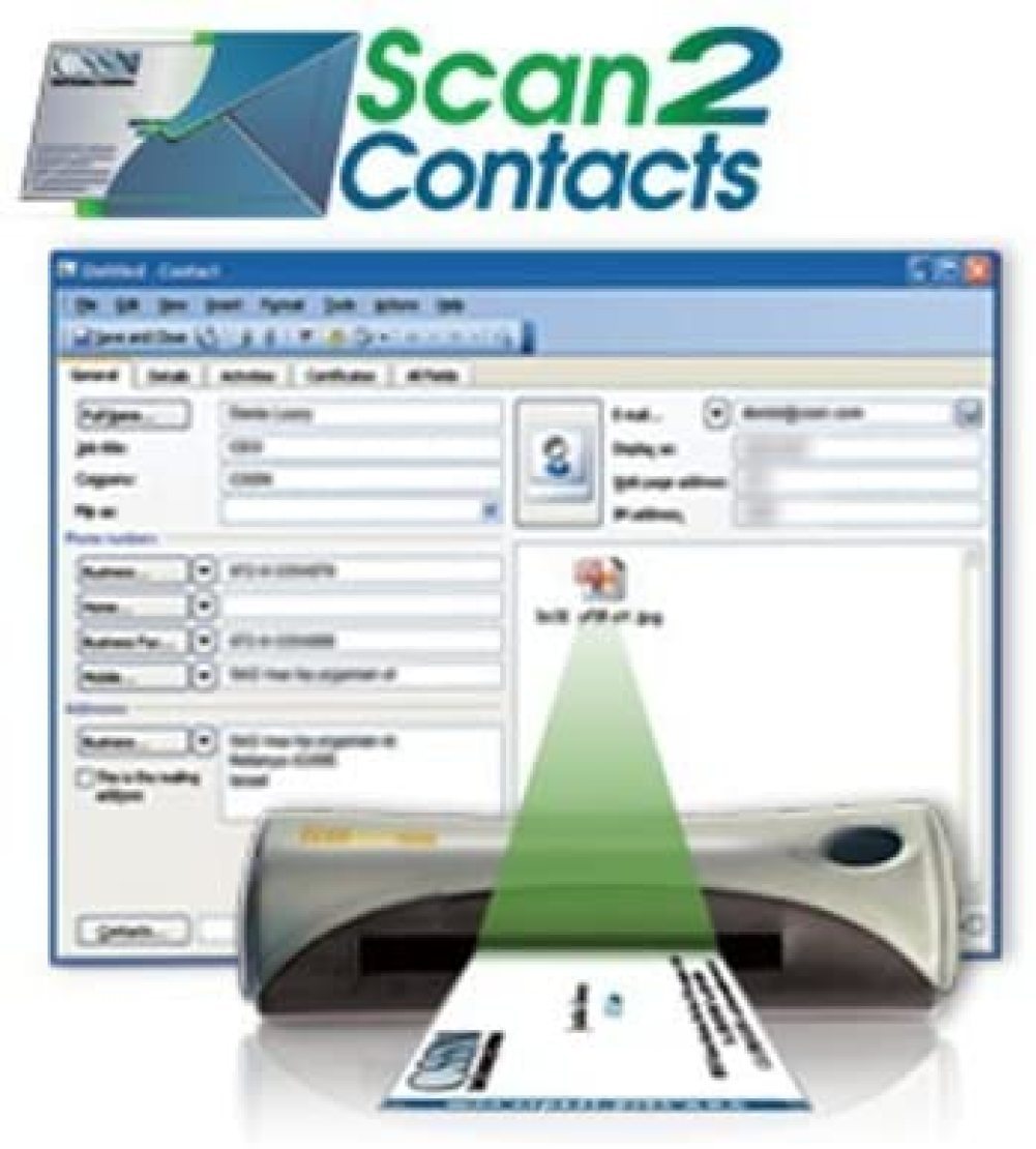 CSSN Portable Business Card Scanner and Reader - Scan2Contacts - Walmart.com