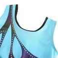 thumbnail image 2 of Baywell Girls Flame Sleeveless Athletic Dance Gymnastic Leotards Bodysuit Outfit with Short and Hair Ring 3pcs Set Blue Black 5-12Y, 2 of 12