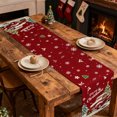 thumbnail image 1 of PEONAVET Christmas Tree Snowflakes Holiday Decoration Table Runner Seasonals Winter Red Kitchen Table Decoration Suitable for Restaurant Party Decoration, 1 of 6