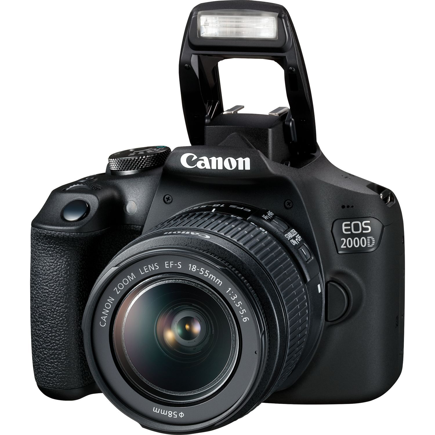 Canon EOS 2000D / Rebel T7 Digital SLR Camera w/ 18-55MM DC III Zoom Lens (Black) + Pixi Pro Bundle - image 2 of 7