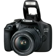 Canon EOS 2000D (Rebel T7) DSLR Camera with EF-S 18-55mm f/3.5-5.6 Lens & Deluxe Accessory Bundle – Includes: 2x SanDisk Ultra 32GB SDHC Memory Card, Extended Life Battery, Carrying Case & MORE
