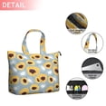 thumbnail image 2 of Gray Sunflower White Flower Pattern Travel Tote Bags for Women Carry On,Large Weekender Bags for Women Travel,Multi Functional Duffle Bag for Work,Shopping,Sports, 2 of 5