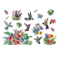 thumbnail image 3 of Adhesivos de pared con plantas tropicales y flores coloridas de colibríes, 3 of 4