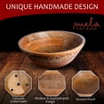 thumbnail image 3 of Mela Artisans Wooden Serving Bowls - Medium Burnt | Jasmine Decorative Style | Rustic Kitchen Decor | Mango Wood | Fits Bread, Fruits, Salad or Popcorn | 12” x 4.5” x 11”, 3 of 7