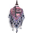 thumbnail image 3 of LIJCC Boho Women'S Scarf Ethnic Style Knotted Tassel Scarf Jacquard Large Square Scarf Women Printing Button Shawl Scarf Women Fashion Scarf Ethnic Tie Tassel Scarf Large Scarf, 3 of 4