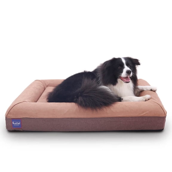 LaiFug Orthopedic Memory Foam Large Dog Bed pillows,Durable Water Proof Liner, Removable Washable Cover