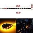 thumbnail image 2 of EverBright 4-Pack Amber/Yellow Led Strip Lights for Cars, 30CM 5050 12-SMD Waterproof Car Motorcycles Golf Cart Underglow Lights Decoration Interior Exterior Lights Strip, DC-12V, 2 of 7