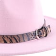 thumbnail image 3 of Aojekbee Women Men Cowboy Hat Leopard Print Belt Decor Wide Brim Western Cowgirl Cap Jazz Hat Halloween Props Festival Party Cap, 3 of 6