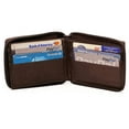 thumbnail image 2 of RFID Blocking Genuine Leather Men's Bifold Wallet Credit Card Holder Zip Around Flap Top, 2 of 11