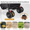 thumbnail image 4 of 4-Wheel Folding Pet Stroller for Small Dogs and Cats, Pet Rolling Carrier with Storage Bag, Breathable Mesh & 2 Safety Leashes, 4 of 9